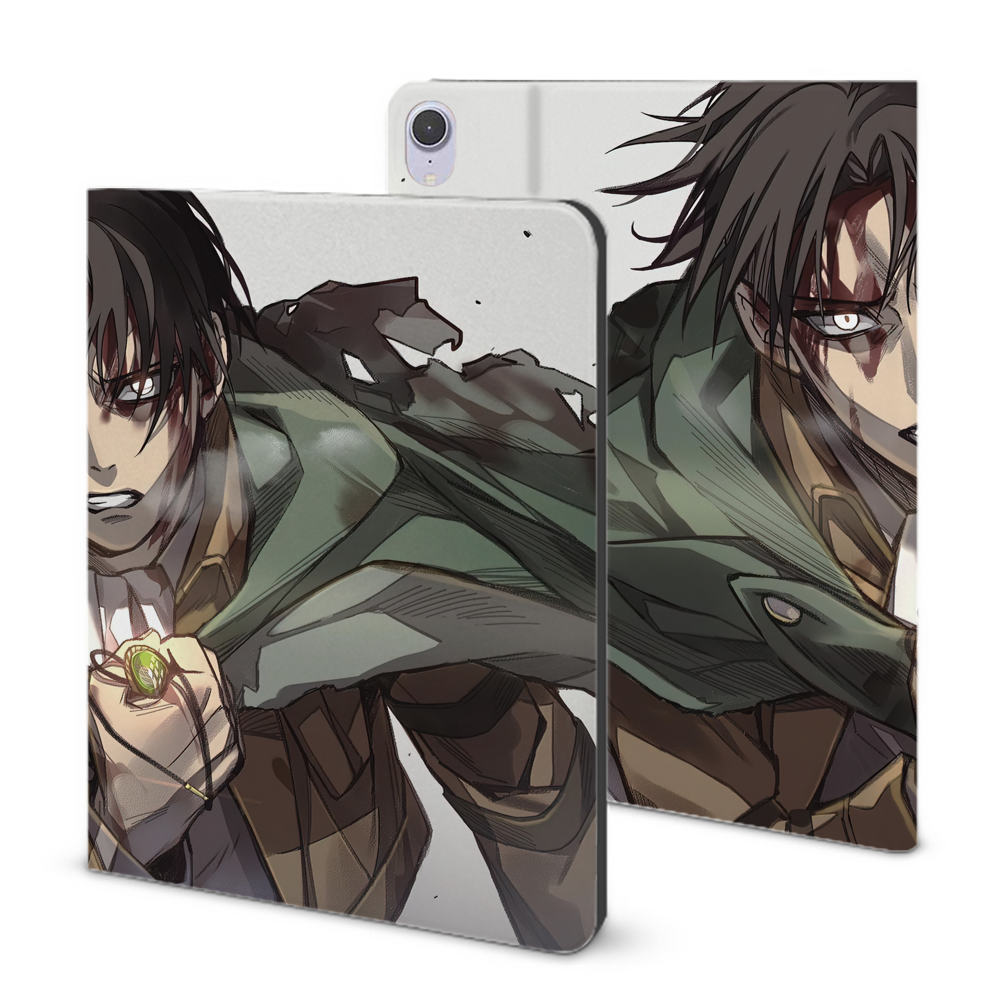（画像用） 進撃の巨人 Attack on Titan IPad ケース ブック型 PUレザー TPU 耐衝撃 軽量 薄型 ペン収納なし 全面保護 IPad 各モデル対応